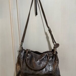 Frye Dark Brown Leather Shoulder Bag